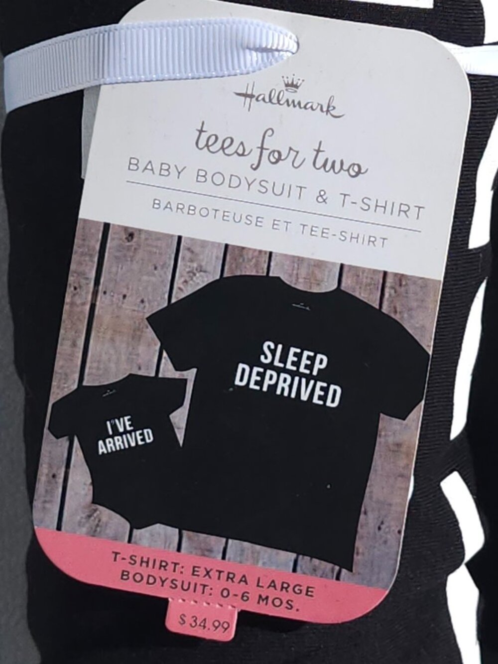 Hallmark NEW Tees For Two Mom & Baby XL, 0-6 months BNWT BABY SHOWER BABY MATCH